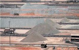  ?? Picture: KEVIN SUTHERLAND ?? HEAPS MORE: Kumba’s mine at Sishen in the Northern Cape