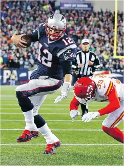  ?? AL BELLO / GETTY IMAGES FILES ?? Tom Brady and the New England Patriots are eight-point favourites to beat Kansas City in Thursday night’s opener.