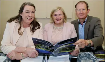  ??  ?? Maura Walsh (CEO), Anne Maria Bourke (Chairperso­n), and Michael Twohig (Vice Chairman of Finance Committee), launch the 2016 - 2017 Progress Report at the IRD Duhallow AGM.