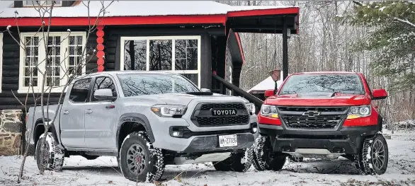  ?? DEREK MCNAUGHTON/DRIVING ?? If you’re eyeballing a Toyota Tacoma TRD Pro or the Chevrolet Colorado ZR2, set aside at least $50,000 to pay for one.
