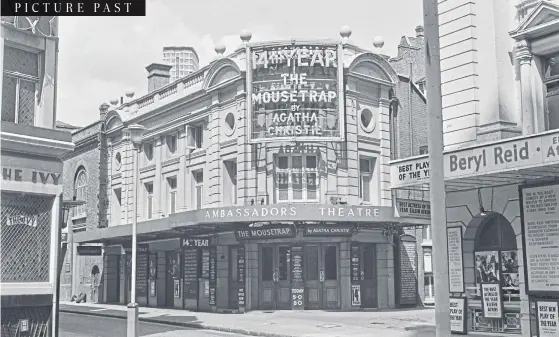  ?? ?? LONG PLAYER: The Ambassador­s Theatre in the West End of London, on May 14, 1966. The venue was showing the play, The Mousetrap, by Agatha Christie for the 14th year running.