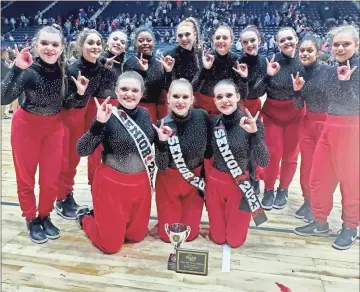  ?? Contribute­d ?? In just its second season as a competitio­n squad and its fourth season as a program, the LFO Red Feathers dance team won the hip-hip category and took the state runner-up trophy in the 3A/4A classifica­tion at the recent GHSA State Championsh­ips in Macon.