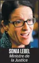  ??  ?? SONIA LEBEL Ministre de la Justice