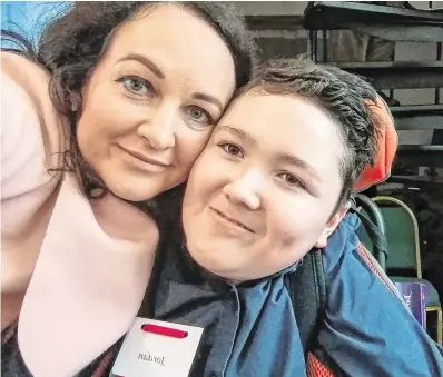  ?? PHOTO: CIARA WILKINSON ?? Upset: Jordan Perez (12), who needs Spinraza to treat spinal muscular atrophy, with mum Sinead.