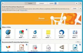  ??  ?? Third-party repos are only a click away in Fedora.