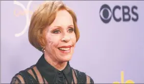  ?? Willy Sanjuan / Associated Press ?? For at least one night, Carol Burnett was a writer among writers: The beloved entertaine­r was among three panelists Thursday for “An Evening of Memoir,” presented in Manhattan by the MacDowell artist colony.