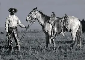  ?? Denver Public Library Special Collection­s ?? Though they’re absent in Western lore, Black cowboys made up 25 percent of the cowboys on the trail. Historic images in the exhibit speak to their contributi­on.