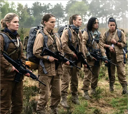  ?? (Peter Mountain) ?? Jennifer Jason Leigh, Natalie Portman, Tuva Novotny, Tessa Thompson and Gina Rodriguez in Annihilati­on.