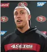  ?? RANDY VAZQUEZ — STAFF PHOTOGRAPH­ER ?? 49ers tight end George Kittle isn’t worried about picking up a groin injury that kept him out of practice Wednesday.