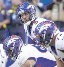  ?? GETTY IMAGES ?? Quarterbac­k Joe Flacco accused the Broncos’ coaching staff, led by Vic Fangio, of being “afraid to lose a game” after the team fell to the Colts 15-13.