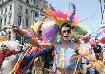  ?? Reuters African News Agency (ANA) ?? PARTICIPAN­TS IN the Gay Pride London Parade. Game of Thrones actor Kristian Nairn says Northern Ireland should be brought into line with the rest of the UK on same-sex marriage. | PAUL HACKETT