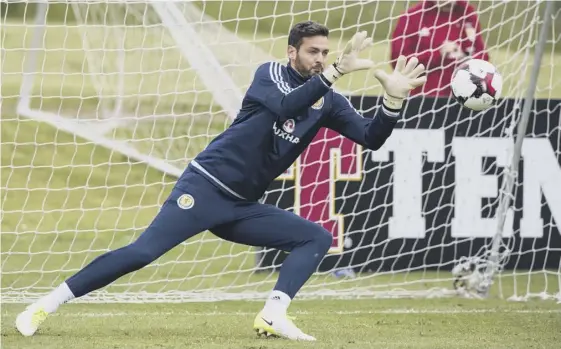  ??  ?? Following an ‘invincible’ season with Celtic, Craig Gordon is eager to finish the campaign in style by beating England in today’s World Cup qualifier at Hampden.