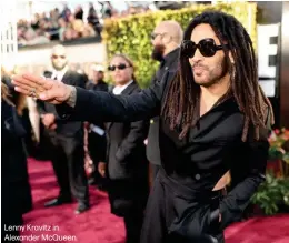  ?? ?? Lenny Kravitz in Alexander McQueen.