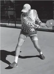  ?? MARY BARSALEAU/ SPECIAL TO THE DESERT SUN ?? Allen Stecker has been playing pickleball for more than two years around the Coachella Valley.