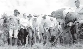  ?? CORTESíA ?? Presidente Santos participan­do en el evento de sustitució­n de cultivos ilícitos.