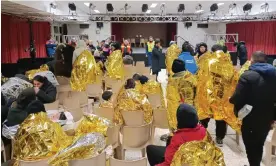  ?? PHOTOPQR/VOIX DU NORD/MAXPPP ?? 71 people were taken care of in the Wimereux village hall. Photograph: Florent Caffery/