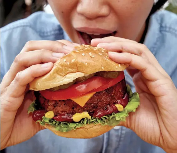  ??  ?? Consumers are hungry for plant-based meats—and they’re putting their money where their mouths are, to the tune of US$888 million in three years
