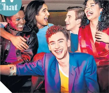  ??  ?? From left: Omari Douglas, Nathaniel Curtis, Olly Alexander, Callum Scott Howells and Lydia West in It’s A Sin, examining the impact of the Aids crisis