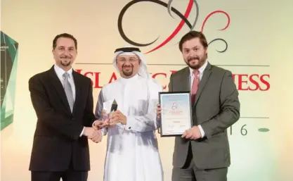  ??  ?? Jawahery receiving the awards in Dubai.