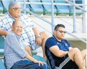  ?? Picture: BRIAN WITBOOI ?? CRICKET FANS: Reginald Kortje, left, Norman Cloete and Gerrard Cloete attended the four-day franchise cricket game at St George’s Park on Wednesday