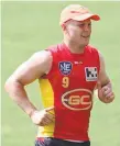  ??  ?? Gary Ablett at training.