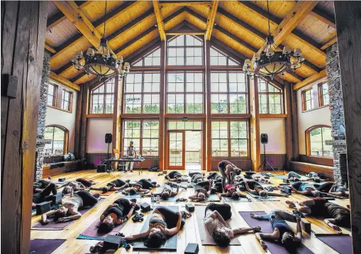  ?? Wanderlust / The Associated Press ?? Wanderlust, which hosts festivals and one-day retreats nationwide, emphasizes wellness in events such as Wanderlust Stratton in Vermont’s Green Mountains.