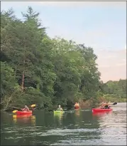  ?? CONTRIBUTE­D BY JOELL ZALATAN ?? In a kayak on Tallulah Falls Lake might be a perfect place to watch the eclipse Aug. 21. Crowds of people are expected to head to Tallulah Falls for the event.