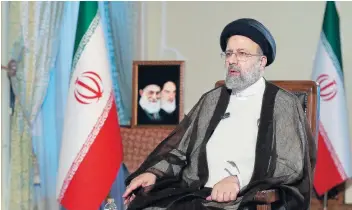  ?? KEYSTONE ?? Il presidente iraniano Ebrahin Raisi