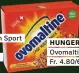  ??  ?? HUNGERLOCH ADE
Ovomaltine Müeslirieg­el Crisp Snack,
Fr. 4.80/6 Stück, bei Coop.