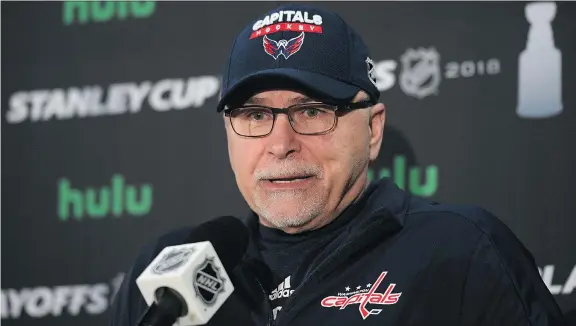  ?? NICK WASS/THE ASSOCIATED PRESS ?? This is the furthest Barry Trotz has made it in the NHL post-season as a head coach, but has he done enough to keep his job if Washington loses Game 7?
