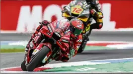  ?? (Photo EPA/MAXPPP) ?? Francesco Bagnaia, poleman et nouveau recordman à Assen.