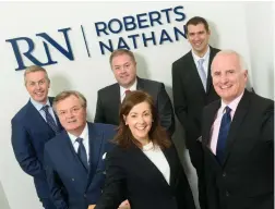  ??  ?? Roberts Nathan partners (back, left to right) Derek Dervan, Vivian E. Nathan and Brendan Kean; (front, left to right) Peter Roberts, Gail Ellis and Aidan Scollard