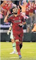  ?? Picture: GETTY IMAGES ?? HE’S BACK: Mohamed Salah of Liverpool during their Champions Cup match against Manchester City.