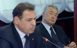  ??  ?? Gli ex vertici L’ex direttore generale di Banca Popolare di Vicenza, Samuele Sorato, e l’ex presidente Bpvi, Gianni Zonin