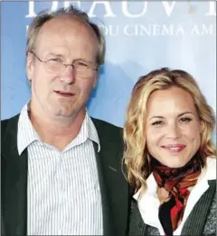  ?? AFP ?? US actors Maria Bello and William Hurt (left) pose during the photocall for the movie The Yellow Handkerchi­ef on September 11, 2008, during the 34th US Film Festival in Deauville on the French northweste­rn coast.