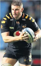  ??  ?? Wasps flanker Thomas Young