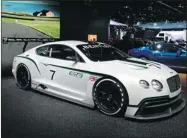  ?? ALEXANDRA STRAUB/ THE GAZETTE ?? Bentley showcased its GT3 race car in North America for the first time at the 2012 Los Angeles Internatio­nal Auto Show.