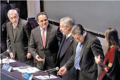  ?? ISAAC ESQUIVEL/CUARTOSCUR­O ?? Arturo Núñez, Francisco Acuña, Luis María Aguilar y David Monreal.