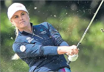  ??  ?? Home hope Carly Booth fired a five-underpar 66 yesterday