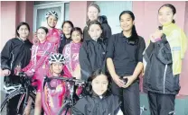  ?? PHOTO: ABBEY PALMER ?? Riding with purpose . . . Far North Flash team members from Kaitaia Primary School were in Bluff at the weekend for the Yunca Junior Tour of Southland.