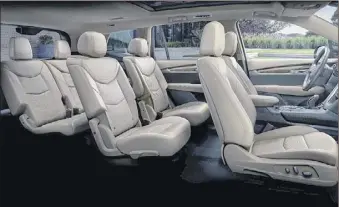  ??  ?? Before the XT6, the only way to get three rows of seats in Cadillac was to buy an Escalade, which is substantia­lly more money. Or, go with the smaller XT5 and settle for two rows of seats.