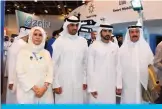  ??  ?? HH Sheikh Hamdan with Kuwait’s General Consul in Dubai (right), Bader Al-Kharafi, and Eaman Al-Roudhan.