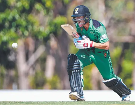  ?? Picture: FELICITY ELLIOTT ?? City Cyclones superstar David Warner hit a typically entertaini­ng 36 off 32 balls in his Strike League debut against Northern Tide
