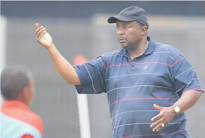  ?? Picture: Gallo Images ?? HE HAS A JOB TO DO. Jomo Sono’s push for the NFD promotion play-offs continues today when Jomo Cosmos take on Mthatha Bucks.