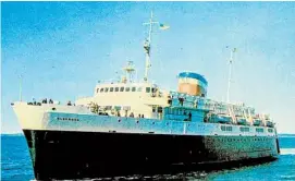  ??  ?? The car ferry Bluenose, which operated for decades between Bar Harbor, Maine, and Yarmouth, Nova Scotia, will be featured in the author’s novel.