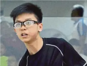  ??  ?? Siow Yee Xian beat Duncan Lee 15-13, 9-11, 11-7, 12-10 to win the Under-19 title of the CIMB National Junior Squash Circuit Grand Finals in Bukit Jalil yesterday.