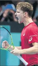  ?? FOTO: AP ?? Goffin sumó el punto belga