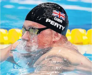  ??  ?? Adam Peaty in action at the Budapest 2017 FINA World Championsh­ips. Photo by Adam Pretty/Getty Images.