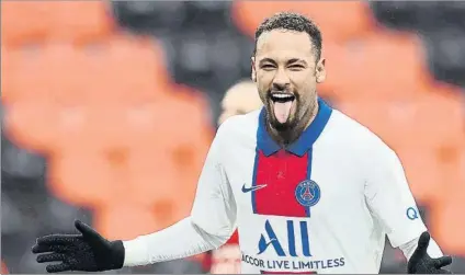  ?? FOTO: AP ?? Neymar Jr está feliz en París y prueba de ello es que pronto podría alargar su vínculo con el conjunto parisino