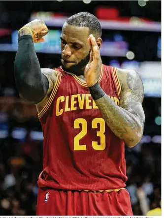  ?? JAE C. HONG / ASSOCIATED PRESS ?? Unlike his departure from Cleveland to Miami in 2010, LeBron James’ move to the Los Angeles Lakers didn’t draw Cavaliers owner Dan Gilbert’s ire.